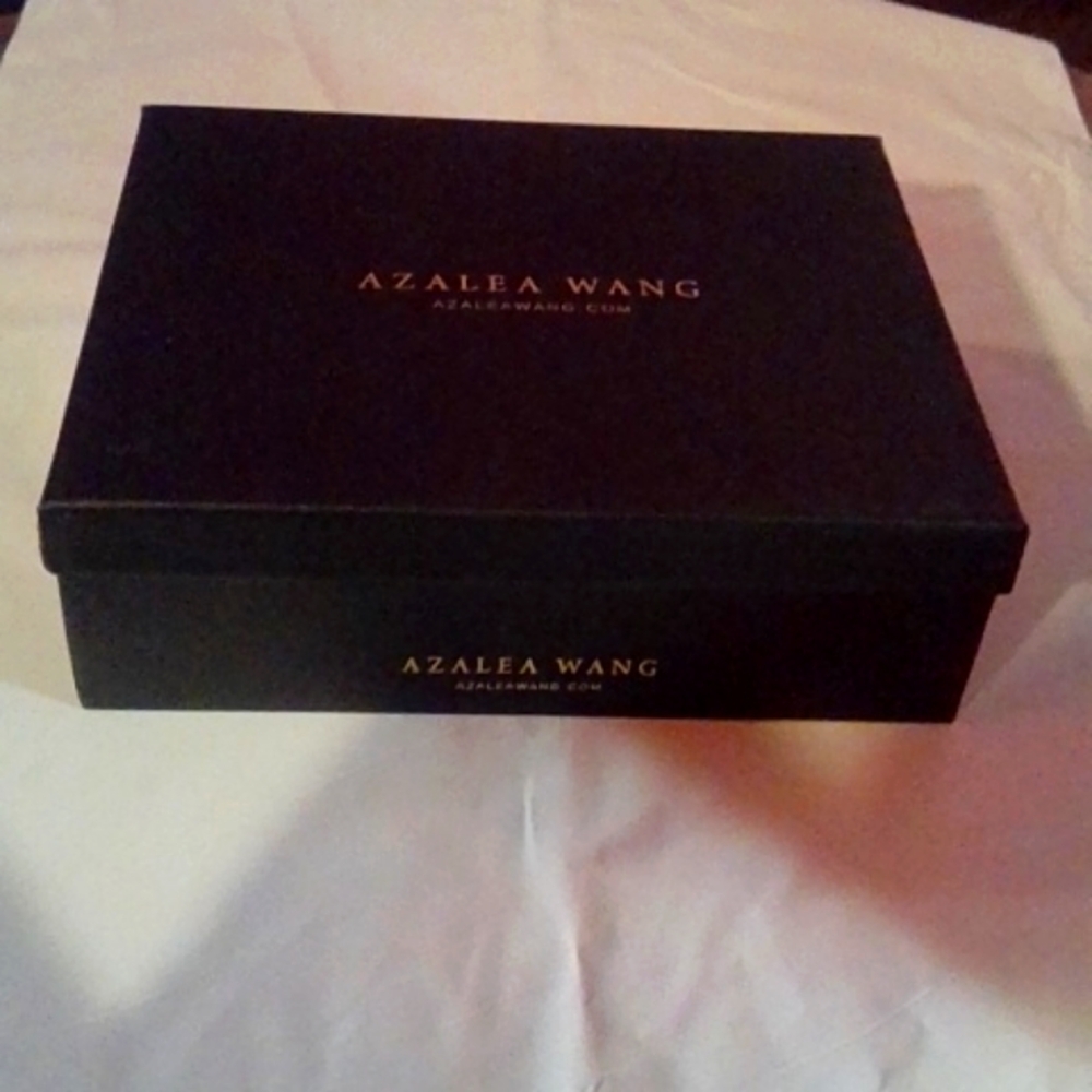Black & Gold Azalea Wang Shoe Box (Empty) 12.5 in x 10 in Depth 3.75 in